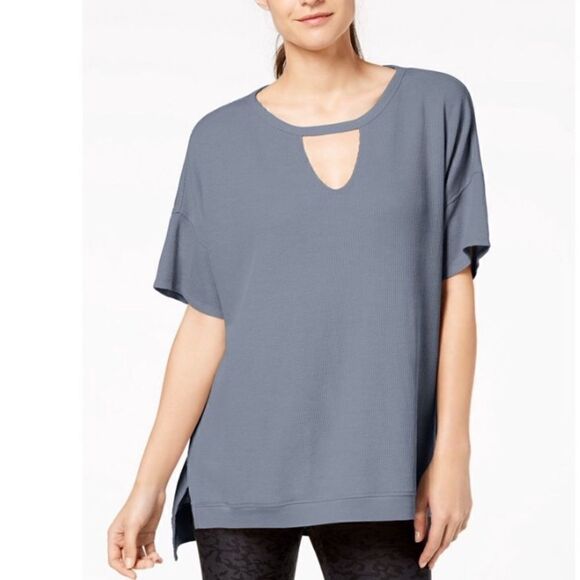 Calvin Klein Performance Keyhole Neck Top Gray Size 2X - Picture 1 of 7